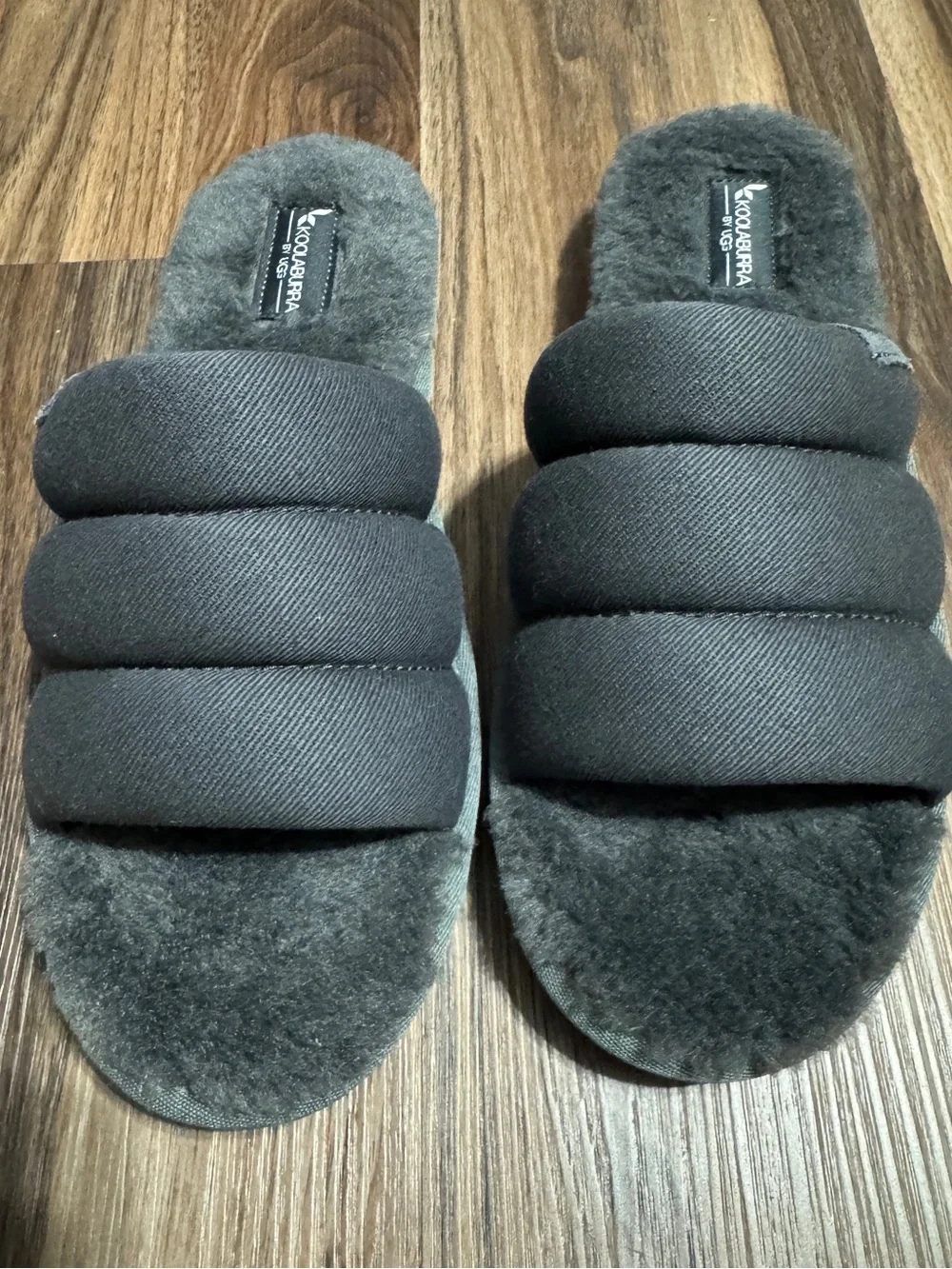 KOOLABURRA By UGG Rommie Men's Gray Slippers Faux Fur Lining Sz. 9 - Picture 9 of 9